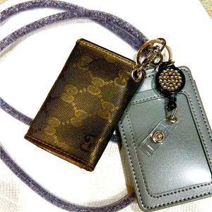 💋 Reposhing - Gucci Monogram Pewter Key Chain Keychain, Grey Lanyard Pul…